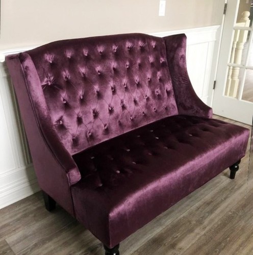 Vintage style velvet loveseat - vintage,