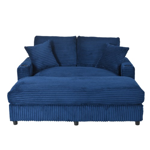 Corduroy chaise lounge - lounge, chair