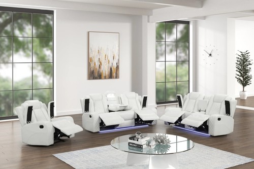 New led 3pc sofa loveseat - new,
